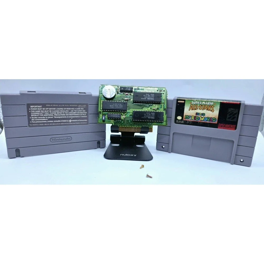 Super Mario All-Stars Super Mario World SNES Authentic Cleaned Tested Dust Cover